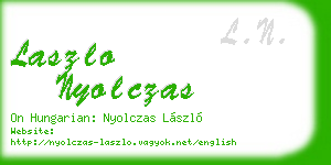 laszlo nyolczas business card