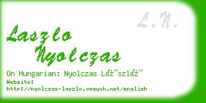 laszlo nyolczas business card